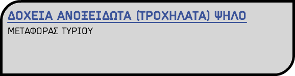 ΔΟΧΕΙΑ ΑΝΟΞΕΙΔΩΤΑ (ΤΡΟΧΗΛΑΤΑ) ΨΗΛΟ ΜΕΤΑΦΟΡΑΣ ΤΥΡΙΟΥ