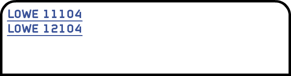 LOWE 11104 LOWE 12104