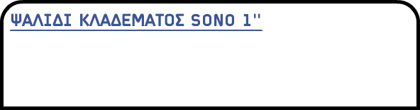 ΨΑΛΙΔΙ ΚΛΑΔΕΜΑΤΟΣ SONO 1''